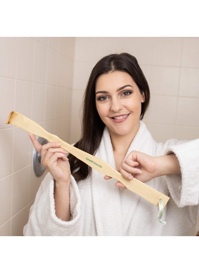 Bamboo Back Scratcher - Long Wooden Claw For Scratching Hard-To-Reach Itchy Spot - Lightweight Therapeutic Massage & Relaxation Scratch Tool - Strong & Heavy-Duty Handle With Hang Loop