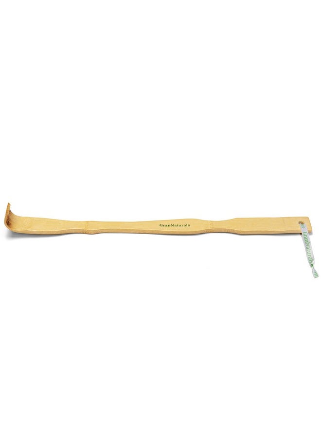 Bamboo Back Scratcher - Long Wooden Claw For Scratching Hard-To-Reach Itchy Spot - Lightweight Therapeutic Massage & Relaxation Scratch Tool - Strong & Heavy-Duty Handle With Hang Loop