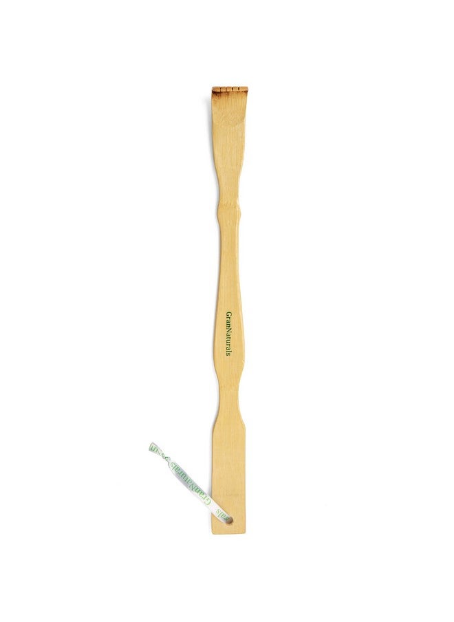 Bamboo Back Scratcher - Long Wooden Claw For Scratching Hard-To-Reach Itchy Spot - Lightweight Therapeutic Massage & Relaxation Scratch Tool - Strong & Heavy-Duty Handle With Hang Loop