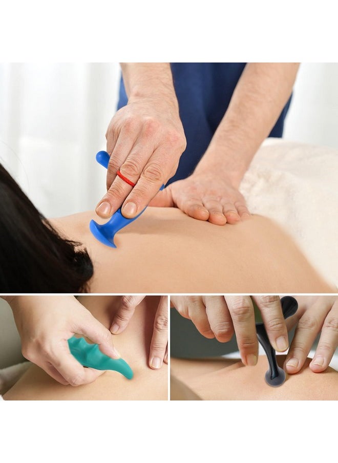 Manual Trigger Point Massage Tool And Thumb Saver For Full Body Deep Tissue Massage, Set Include 1 Green Thumb Protector Tool 1 Palm Urchin Massage Tool Hand Held 4-Legged Massage Knobs