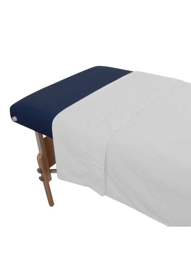 Flannel Flat Massage Table Sheet - White - 61X100 Inches - 100% Cotton