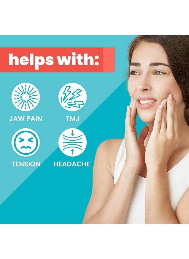Tmj Relief - Calming Vibration For Pain Relief - Soothe Tension In Neck, Jaw, And Face - Best Ergonomic Massage Tools For Facial & Tooth Pain - Waterproof, Soft Silicone Design For Men & Women