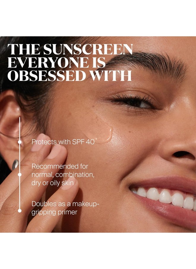 Unseen Sunscreen - Spf 40 - Invisible, Broad Spectrum Face Sunscreen + Makeup-Gripping Primer - Weightless, Scentless, Oil Free - For All Skin Types & Skin Tones - 1.7 Fl Oz