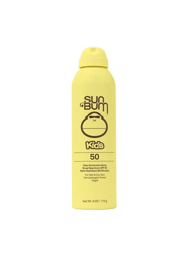 Kids Spf 50 Sunscreen Clear Body Spray | Broad Spectrum Water-Resistant Sunblock With Vitamin E | Wet Or Dry Skin Application | Hawaii 104 Act Compliant (Octinoxate & Oxybenzone Free) | 6 Oz