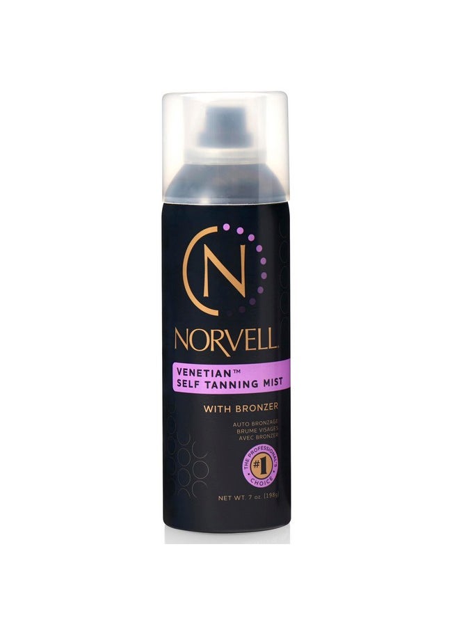 Venetian Sunless Self Tanning Mist - Airbrush Spray Solution With Bronzer For Instant Sun Kissed Glow, 7 Fl.Oz.