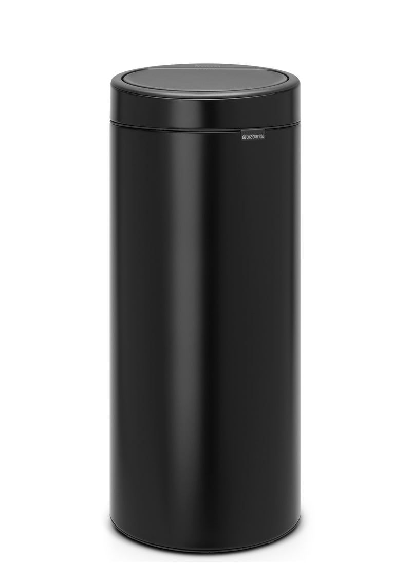 Touch Bin 30L, Plastic Inner Bucket - Matt Black