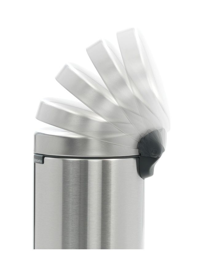 Pedal Bin Newicon With Inner Bucket Silver/Black 3Liters