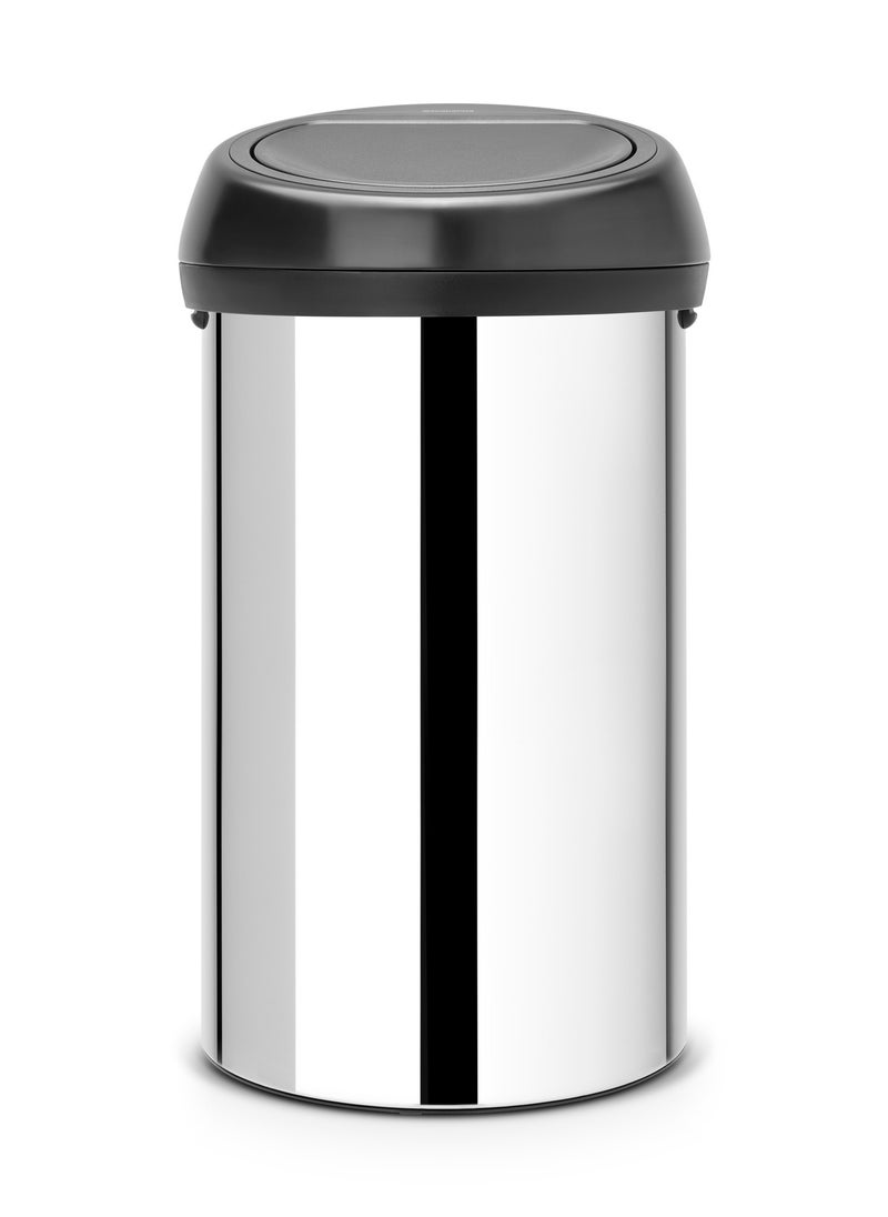 Touch Bin, 60 litre - Brilliant Steel