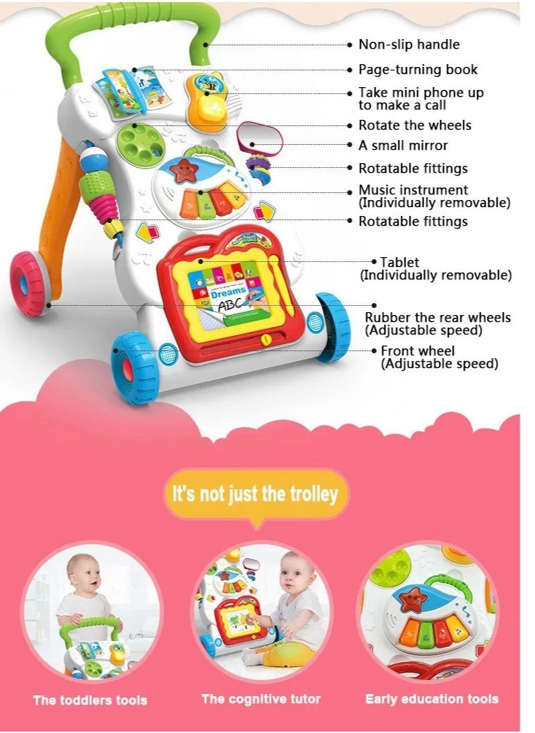 Multi-Functional Multicolored Writing, Drawing, Music Walker Assorted 6+ Months