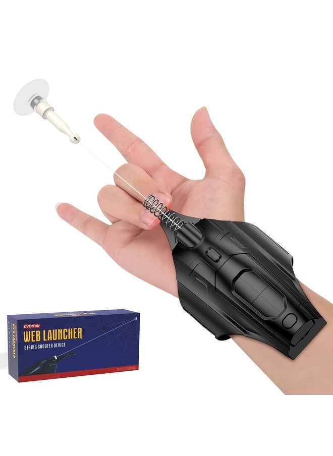 Web Launcher String Shooters Toy Upgrade 2.0, Cool Gadgets Spider Real Silk Superhero Role-Play Cool Stuff Fun Toys Great For Men And Teens (Black)