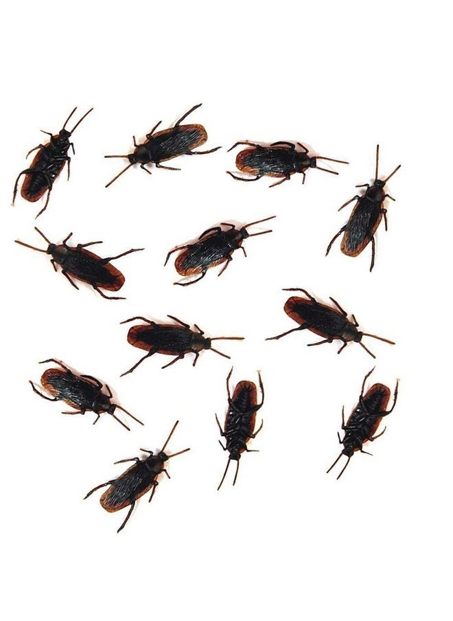 30Pcs - Fake Roaches Prank - Cockroach Bugs Look Real Black Red