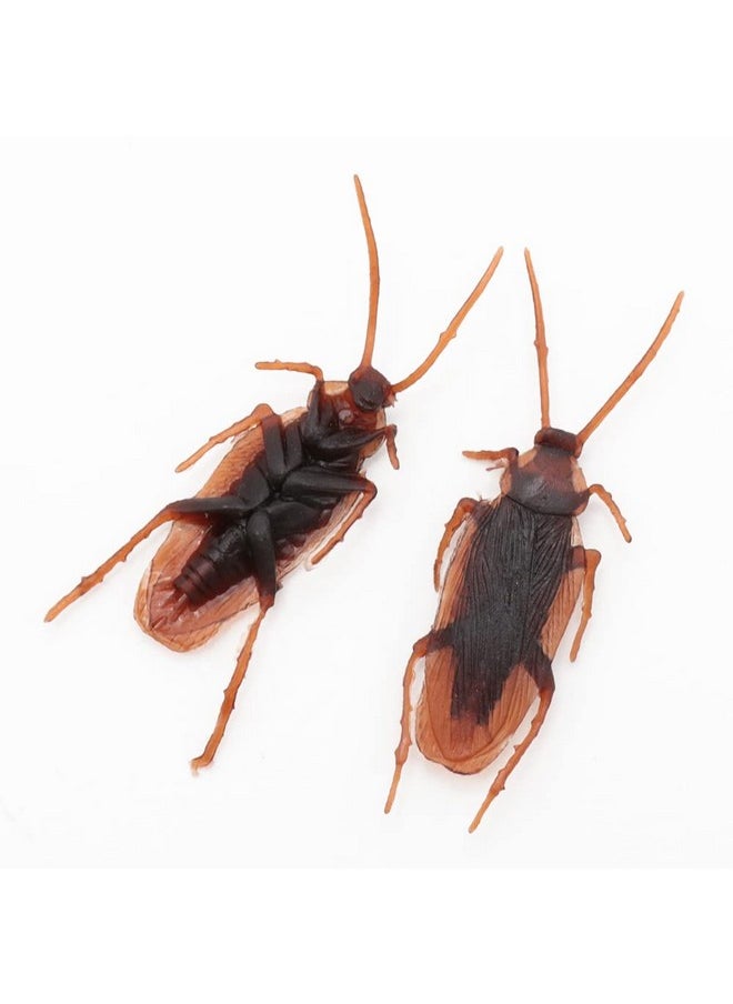 30Pcs Prank Fake Cockroach Roach Insects Mock Joke Toys Prank Scary Trick Bugs For Halloween Party April Fools' Day