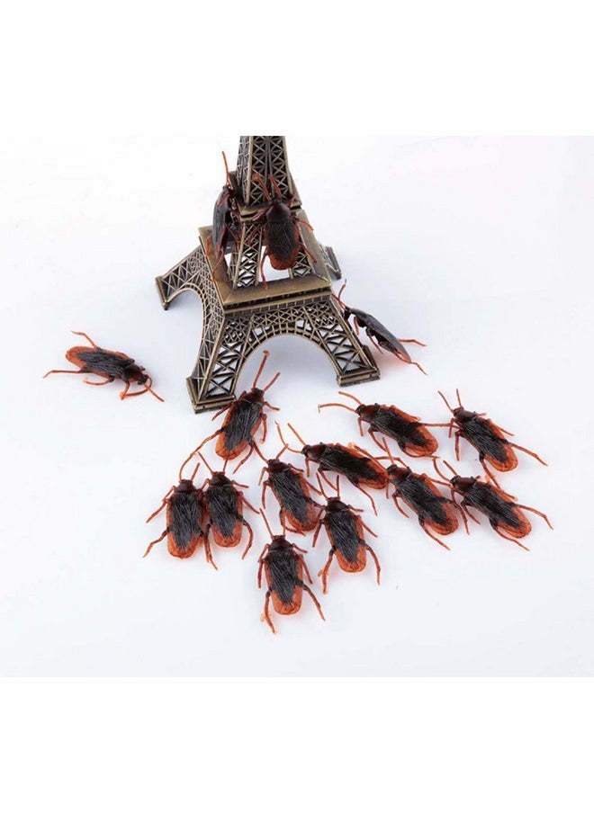 30Pcs Prank Fake Cockroach Roach Insects Mock Joke Toys Prank Scary Trick Bugs For Halloween Party April Fools' Day