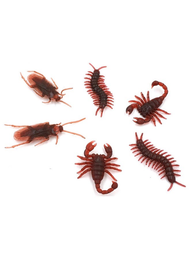 30Pcs Vintage Mock Fake Plastic Centipede Scolopendra Roach Scorpion Insects Joke Toys Prank Scary Trick Bugs For Party