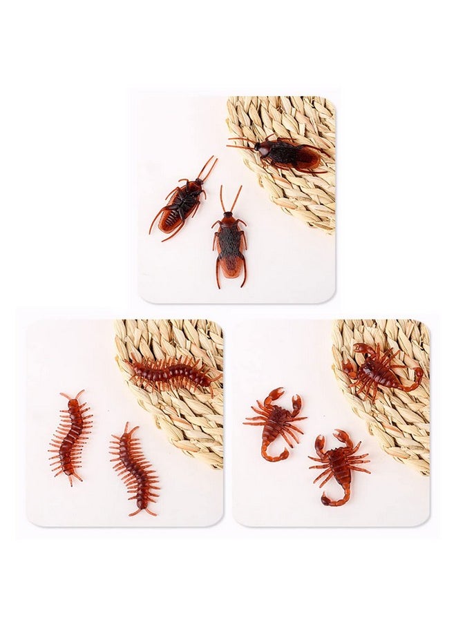 30Pcs Vintage Mock Fake Plastic Centipede Scolopendra Roach Scorpion Insects Joke Toys Prank Scary Trick Bugs For Party