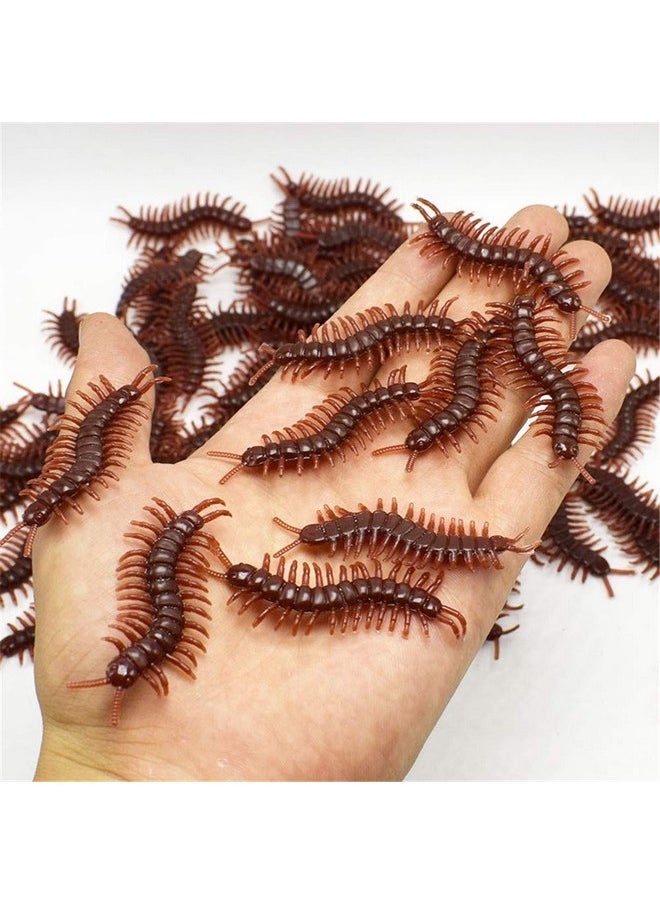 20Pcs/Set Imitation Insects Fake Centipede Toys Realistic Bugs Prank Joke Gift For April Fools Day Scary Mischief Halloween Party Decoration (M)
