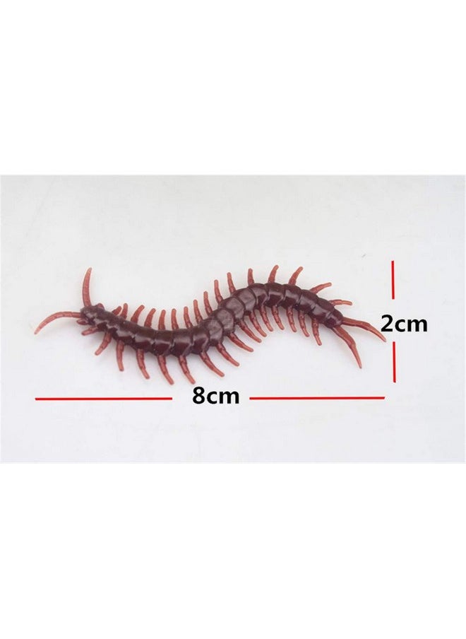 20Pcs/Set Imitation Insects Fake Centipede Toys Realistic Bugs Prank Joke Gift For April Fools Day Scary Mischief Halloween Party Decoration (M)