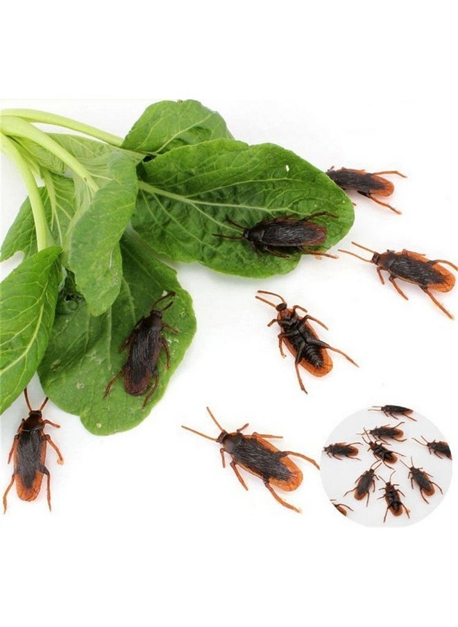 20Pcs Realistic Simulation Plastic Fake Cockroach Roach Novelty Bugs Joke Toys For April Fool'S Day Halloween Party Favors Decoration Props