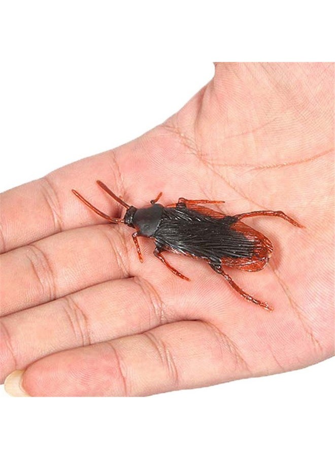 20Pcs Realistic Simulation Plastic Fake Cockroach Roach Novelty Bugs Joke Toys For April Fool'S Day Halloween Party Favors Decoration Props