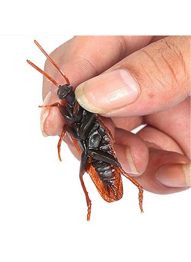 20Pcs Realistic Simulation Plastic Fake Cockroach Roach Novelty Bugs Joke Toys For April Fool'S Day Halloween Party Favors Decoration Props