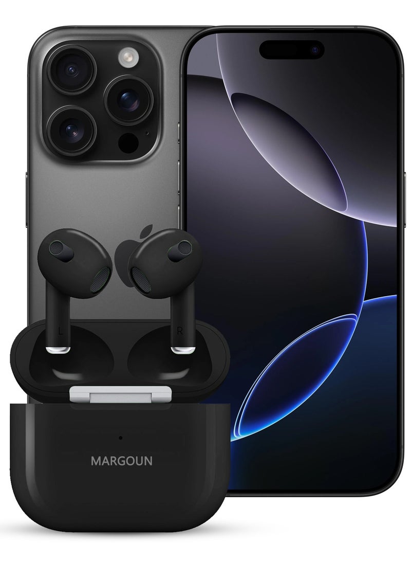 Next-Gen Wireless Bluetooth Earbuds for Ultimate Listening Experience for Apple iPhone 16 Pro - Black-4