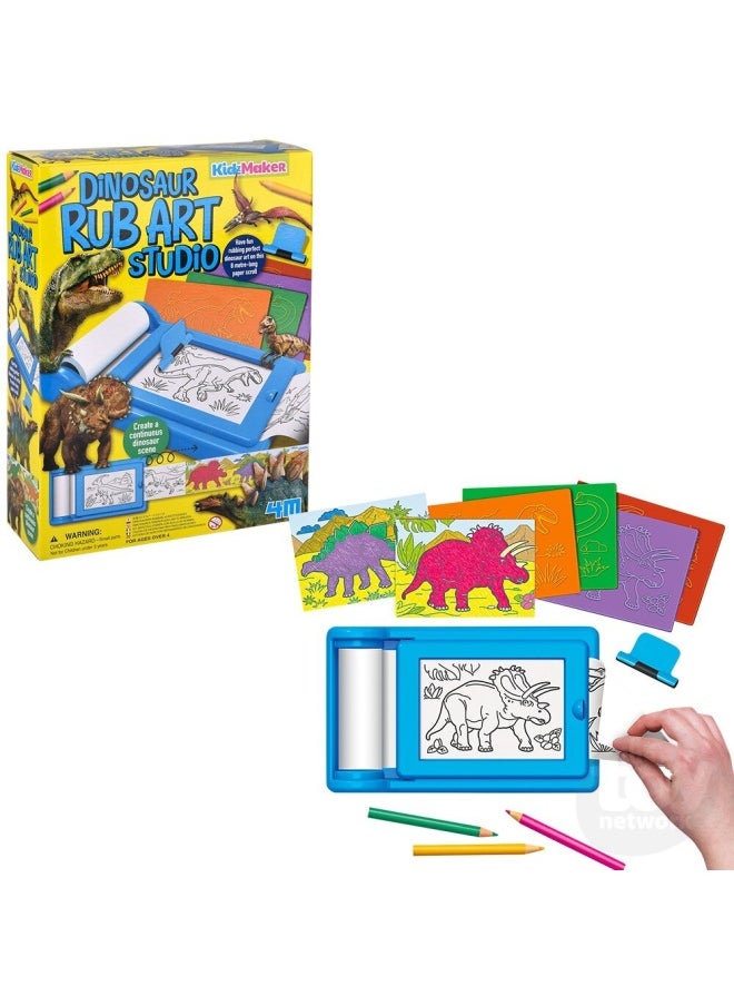 4M KidzMaker Dinosaur Rub Art Studio Art Kit