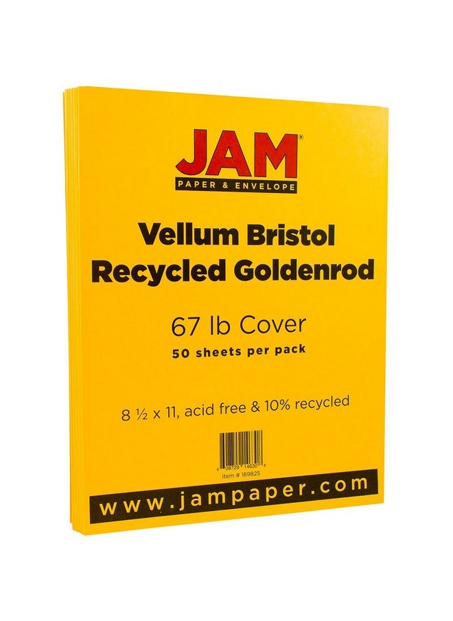 Vellum Bristol 67Lb Cardstock - 8.5 X 11 Coverstock - 147 Gsm - Goldenrod - 50 Sheets/Pack