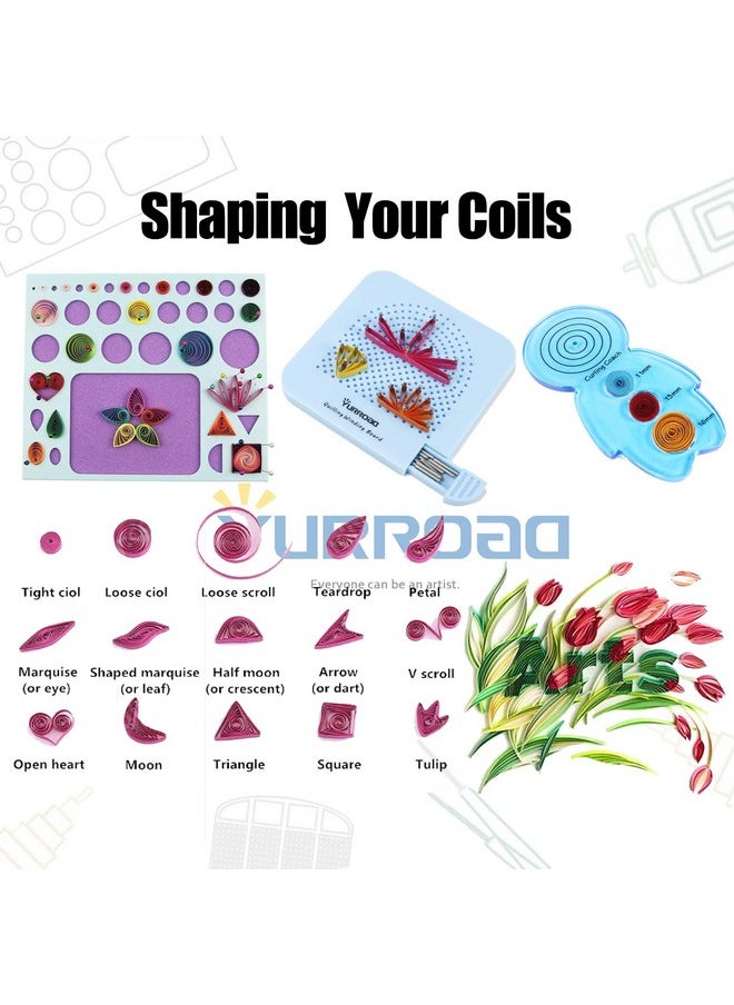 Quilling Paper Set For Beginners With 36 Colors 900 Strips 3Mm Quilling Papers Quilling Template Board Quilling Comb Quilling Curling Coach Quilling Slotted Pen