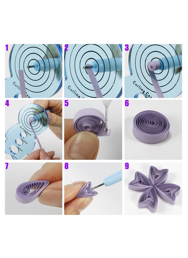 Quilling Paper Set For Beginners With 36 Colors 900 Strips 3Mm Quilling Papers Quilling Template Board Quilling Comb Quilling Curling Coach Quilling Slotted Pen