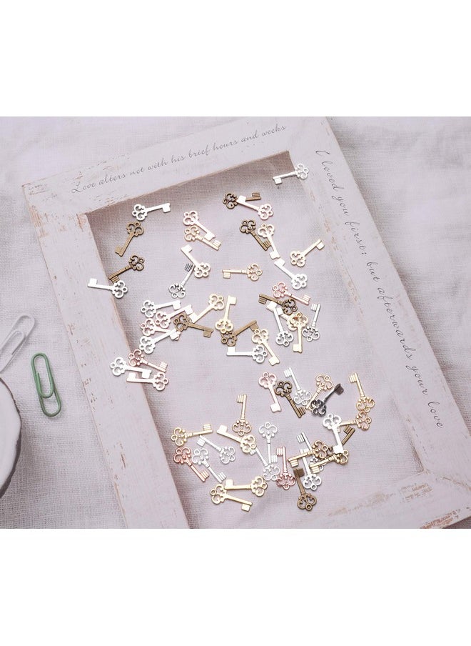 60 Pcs Keys Charm Vintage Multi Color Small Metal Pendants For Diy Jewelry Making Findings Craft Project Christmas Thanksgiving New Year Gift Handmade Necklace Bracelet Keychain