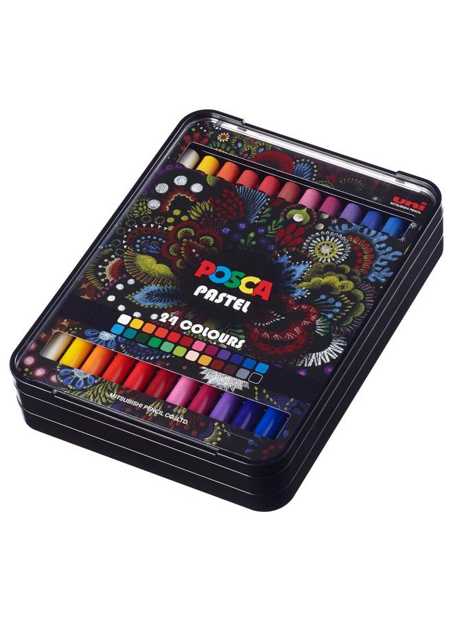 Pastels, Premium Art Set Of 24 Wax Pastels, Art Supplies For Home And School | Luxury Crayons For Adults