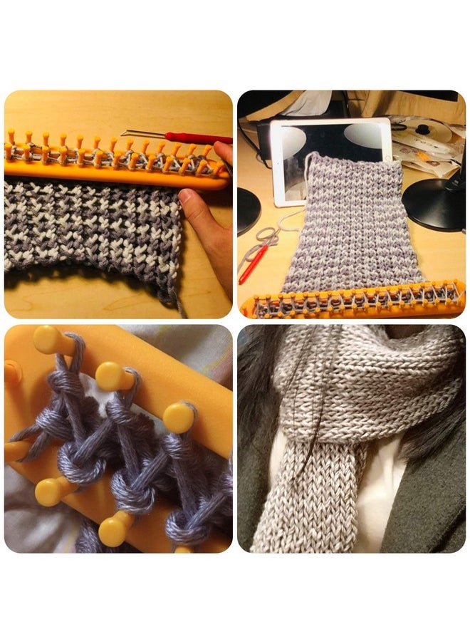 Scarf Knitting Loom Kit, Diy Craft Knitting Board Looms With Loom Pick Tool And Needle, Durable & Safe, Creativity For Kids Small Knitting Loom Kit - Perfect For Scarf, Hat, Sock, Shawl & More