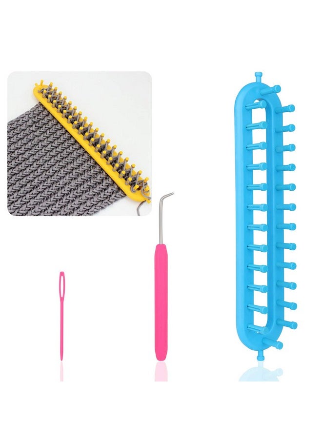 Scarf Knitting Loom Kit, Diy Craft Knitting Board Looms With Loom Pick Tool And Needle, Durable & Safe, Creativity For Kids Small Knitting Loom Kit - Perfect For Scarf, Hat, Sock, Shawl & More