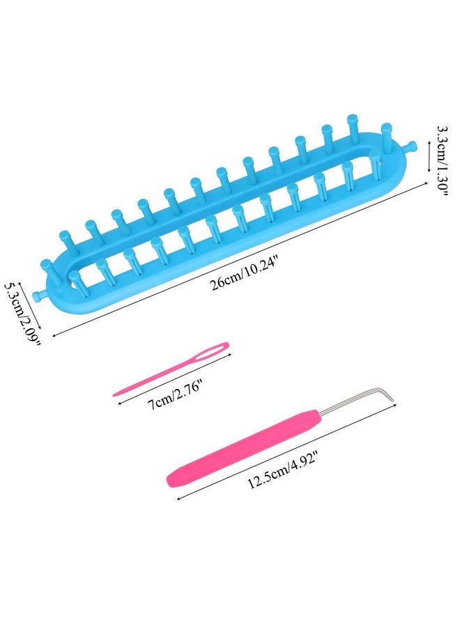 Scarf Knitting Loom Kit, Diy Craft Knitting Board Looms With Loom Pick Tool And Needle, Durable & Safe, Creativity For Kids Small Knitting Loom Kit - Perfect For Scarf, Hat, Sock, Shawl & More