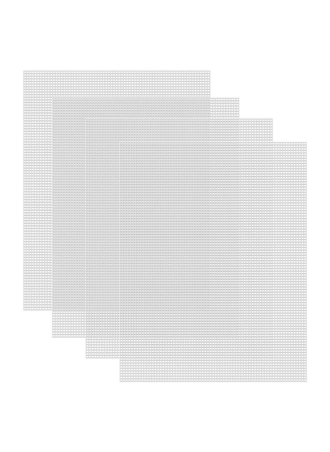 4 Pieces 7 Count Plastic Canvas Sheets 10.5 X 13.5 Inch Plastic Mesh, Plastic Mesh Sheet, Eye Mesh For Embroidery, Acrylic Yarn Crafting, Knit Crochet Projects And Make Dividers