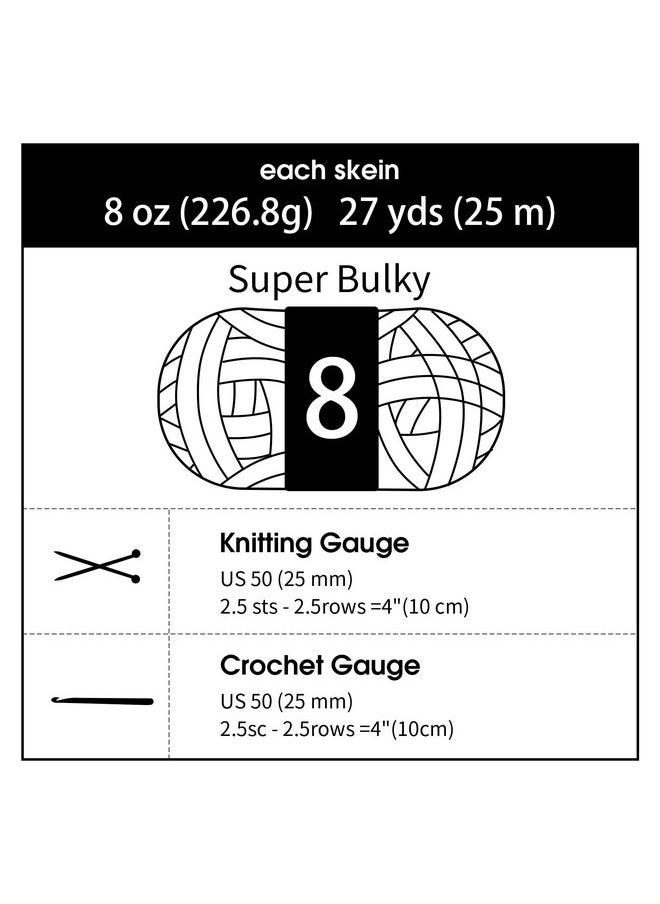 Sage Green Chunky Chenille Yarn For Crocheting, Bulky Thick Fluffy Yarn For Knitting,Super Bulky Chunky Yarn For Hand Knitting Blanket, Soft Plush Yarn, 8 Jumbo Pack (27 Yds,8 Oz Each Skein)