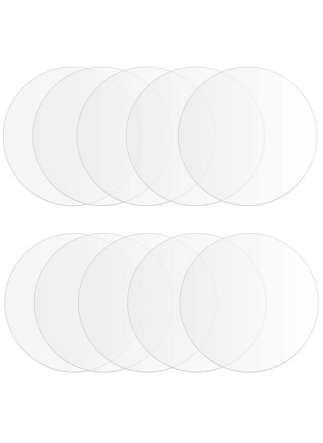 10 Pack 10 Inch Clear Acrylic Disks, Transparent Round Acrylic Disc, Thick Circle Acrylic Sheets For Sign, Diy Crafts, Painting Tray