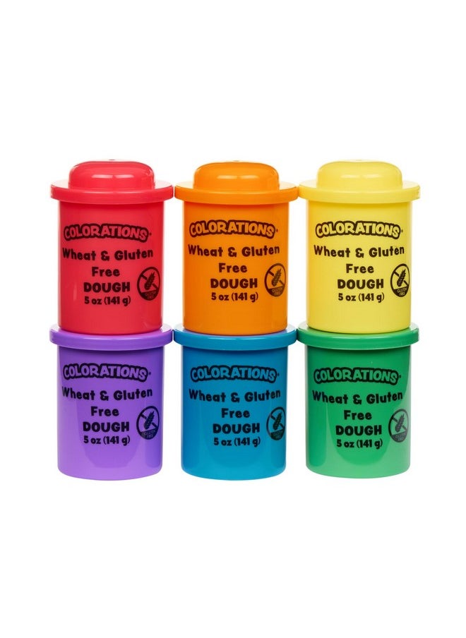 Wheat & Gluten Free Classic Dough - 6 Colors (5Oz Each) | Non-Toxic, Play Dough, Bulk Set, Sensory Kit, Party Favors, Classroom Pack