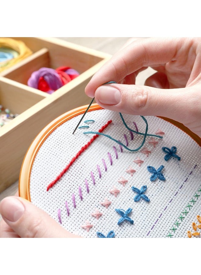 6 Pieces Aida Cloth 14 Count White Cross Stitch Fabric For Craft Embroidery, Handmade Needlework, Diy Handicrafts, 12 By 18-Inch