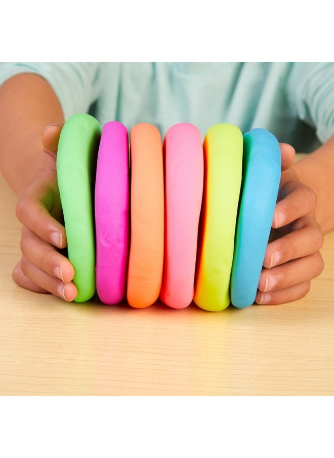 Wheat & Gluten Free Neon Dough - 6 Colors (2 Oz Each) | Non-Toxic, Play Dough, Bulk Set, Sensory Kit, Party Favors, Classroom Pack