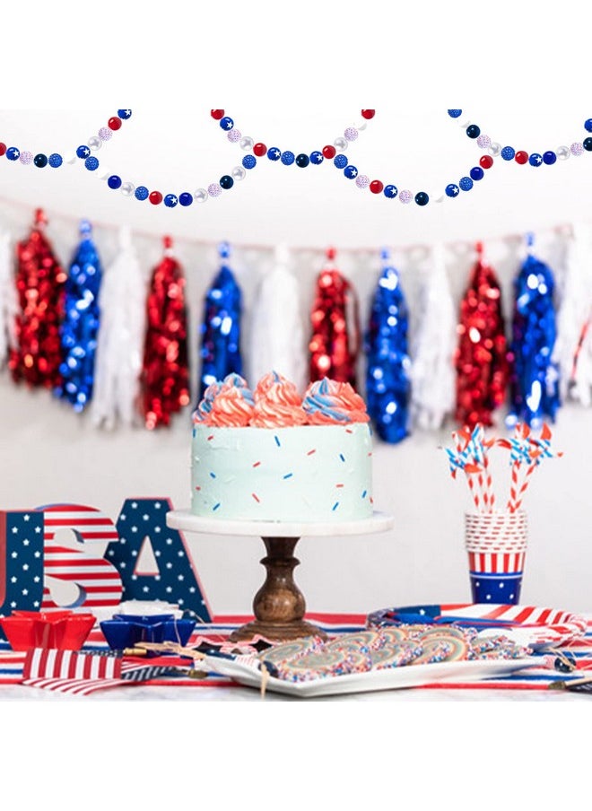 50 Pieces Independence Day Bubblegum Beads 20Mm Large Acrylic July 4Th Patriotic Spacer Beads Rhinestone Star Pattern Craft Beads For Jewelry Making Bracelet Necklaces Holiday Party Decor