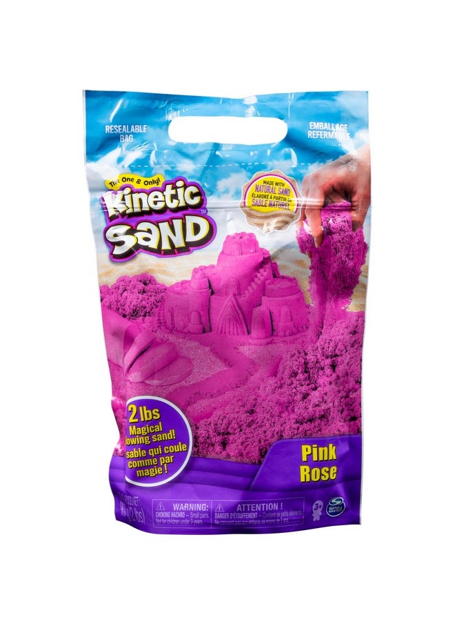 , 2Lb Pink Play Sand In Resealable Bag, Moldable Sensory Toys, Christmas Gifts For Kids Ages 3+