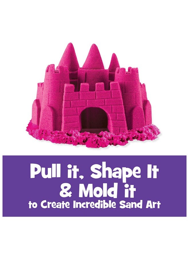 , 2Lb Pink Play Sand In Resealable Bag, Moldable Sensory Toys, Christmas Gifts For Kids Ages 3+