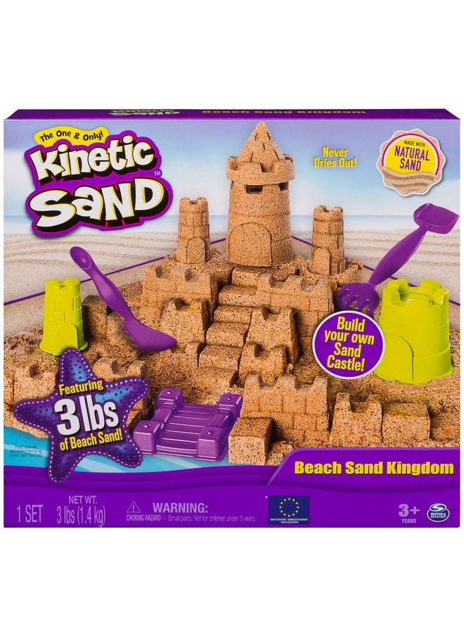 Beach Sand Kingdom Playset With 3Lbs Of Beach Sand, Includes Molds And Tools, Play Sand Sensory Toys For Kids Ages 3 And Up