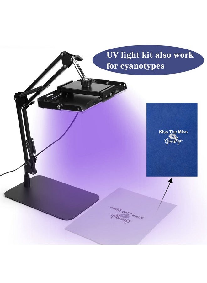 50W Led Exposure Unit For Screen Printing, Uv Screen Printing Light With Retractable And Adjustable Stand For Screen Printing And Cyanotypes