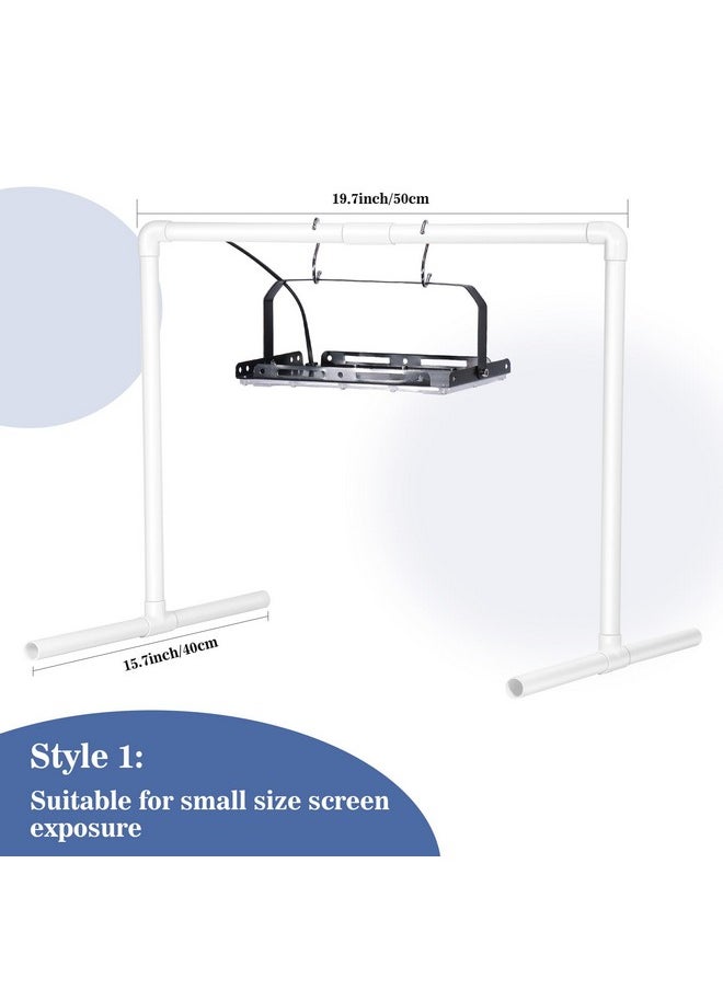 2Pcs 50W Led Uv Screen Printing Light Exposure Unit With Light Stands, Cable Ties, Exposure Unit For Screen Printing And Cyanotypes