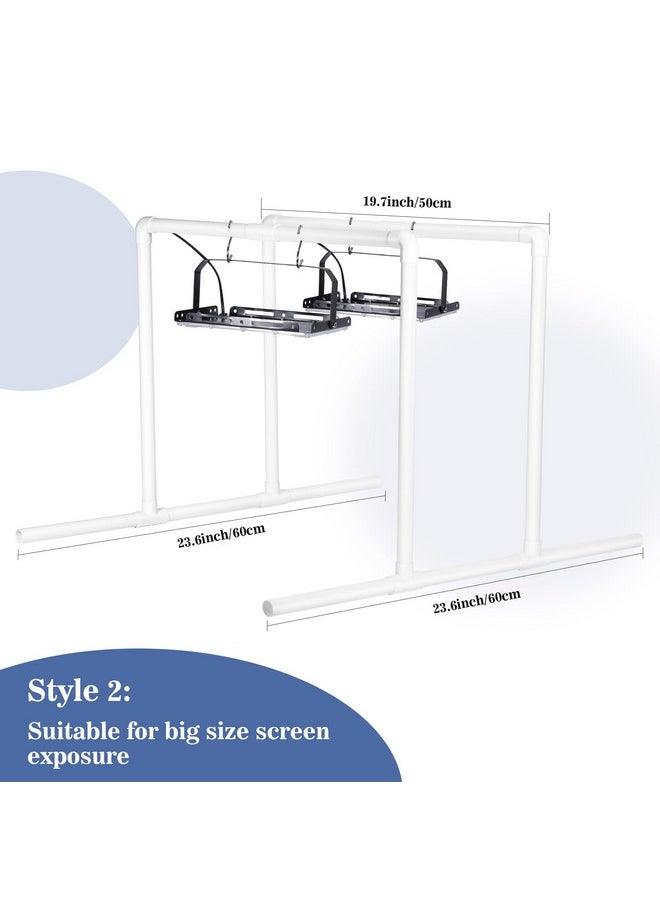 2Pcs 50W Led Uv Screen Printing Light Exposure Unit With Light Stands, Cable Ties, Exposure Unit For Screen Printing And Cyanotypes