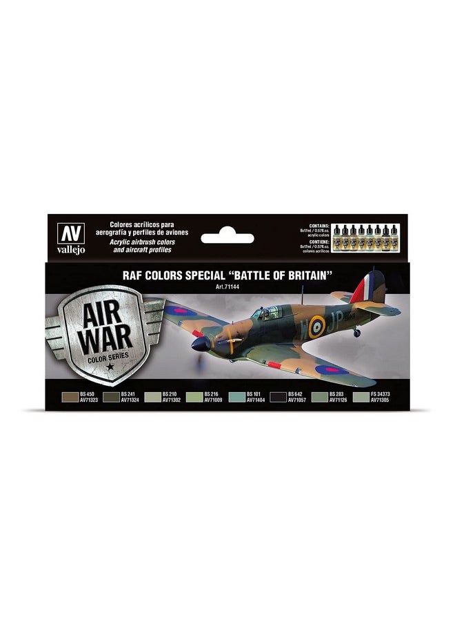 Raf Colors Special Battle Of Britain 'Air War Color Series' Model Paint Kit, Contains 8 X 17Ml Bottles