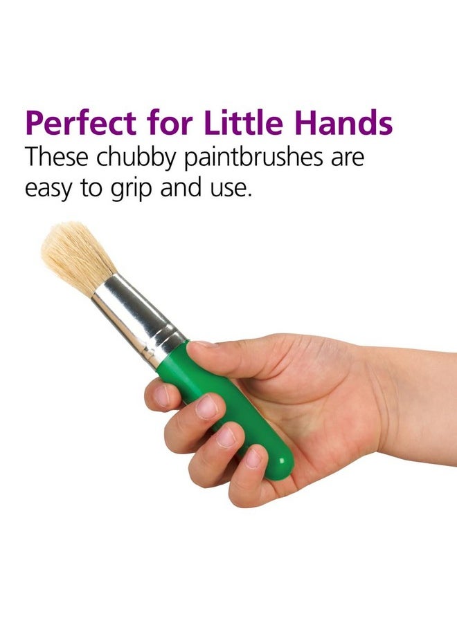 ® Stubby Chubby Brushes, Set Of 12, Kids Craft Paint Brushes, Paint Brushes For Kids, Children'S Paintbrush, Easy To Hold And Move The Paint, Arts & Crafts Paint Brushes