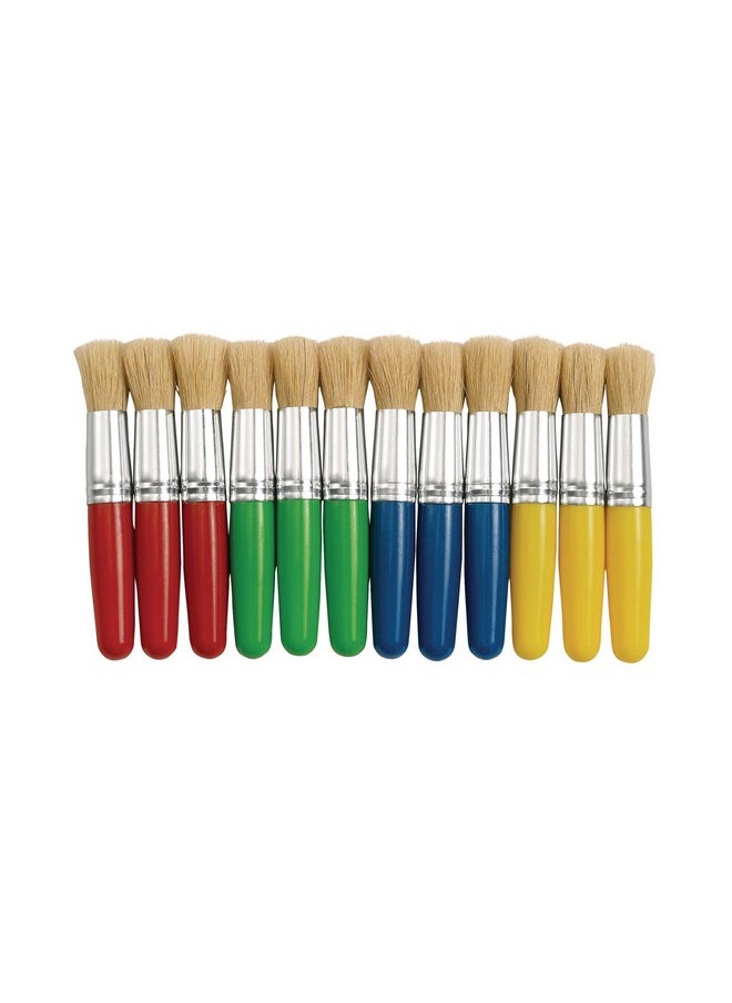 ® Stubby Chubby Brushes, Set Of 12, Kids Craft Paint Brushes, Paint Brushes For Kids, Children'S Paintbrush, Easy To Hold And Move The Paint, Arts & Crafts Paint Brushes